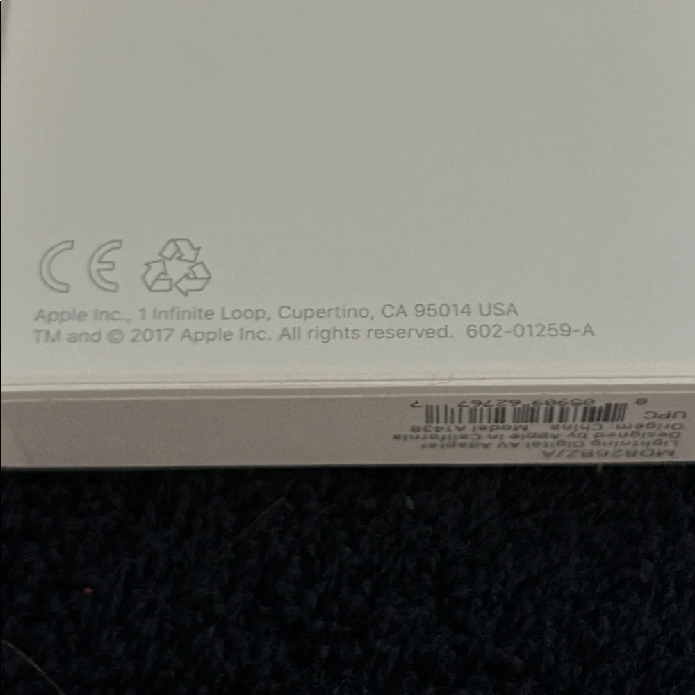 Apple Lighting to Digital AV Adapter, New in Box